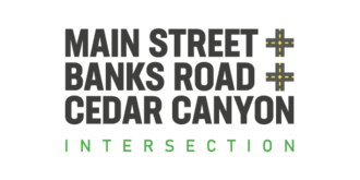 Main Street, Banks Road and Cedar Canyon Road Intersection