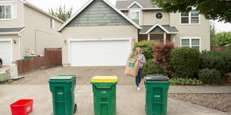 Carts at the curb