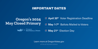 Listing important deadlines and different dates that are key to the 2024 primary elections. Dates include voter registration deadline, when ballots will be mailed out, and when election day is. 