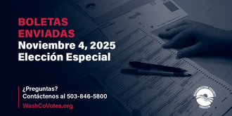 Boletas enviadas para la elección especial del 4 de noviembre de 2025