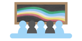 Icon of a gallery painting being viewed by a group of people