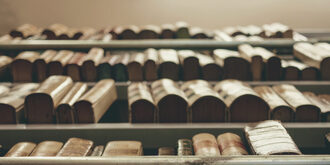 Legal books on shelves