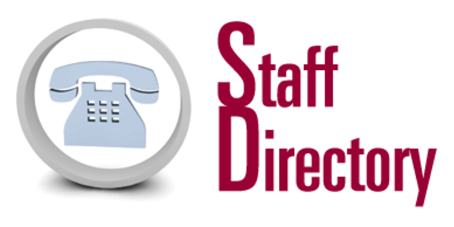 picture of a phone and the words Staff Directory