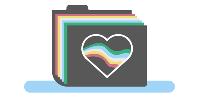 Case Management File folder with DD Heart for Adult Services