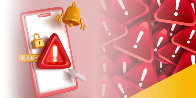 Scam awareness graphic