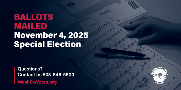 ballots mailed to voters for November 4, 2025, Special Election 