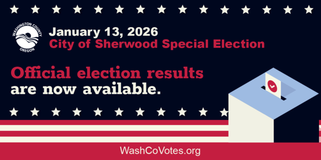 Official election results are now available for the City of Sherwood's January 13, 2026, Special Election. 