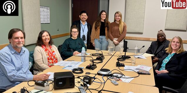 Photo Community Development Staff at Podcast Event