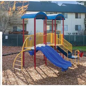 A before and after view of the Aloha Park playground from the AHP Phase I renovations