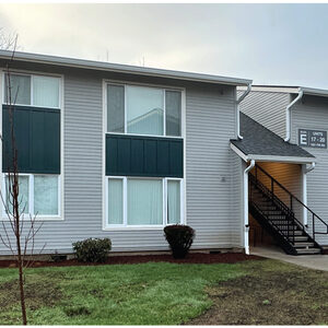 Villager exterior before and after view from the AHP Phase I renovations