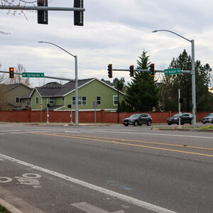 Kaiser Road intersection with traffic signal