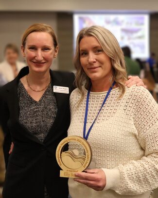 CARES 2025 awardee, Elly Smith, with Housing Director, Molly Rogers