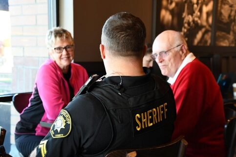 Deputy at community meeting