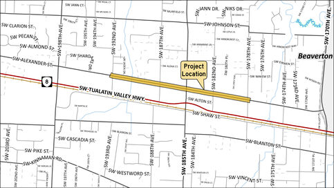 Alexander Street (178th Avenue to 192nd Avenue) location map