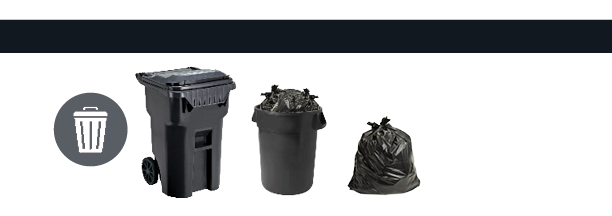 Garbage roll cart, can and bag