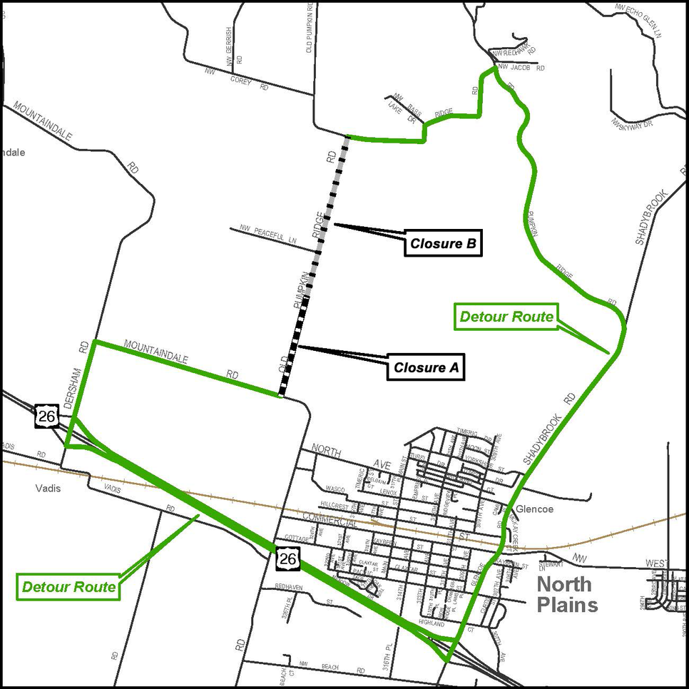 Detour map