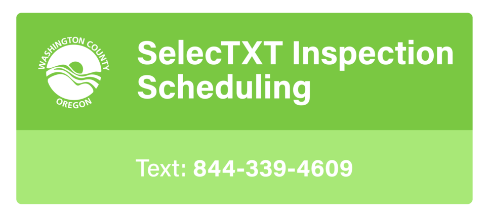 SelecTXT Inspection Scheduling; Text: 844-339-4609