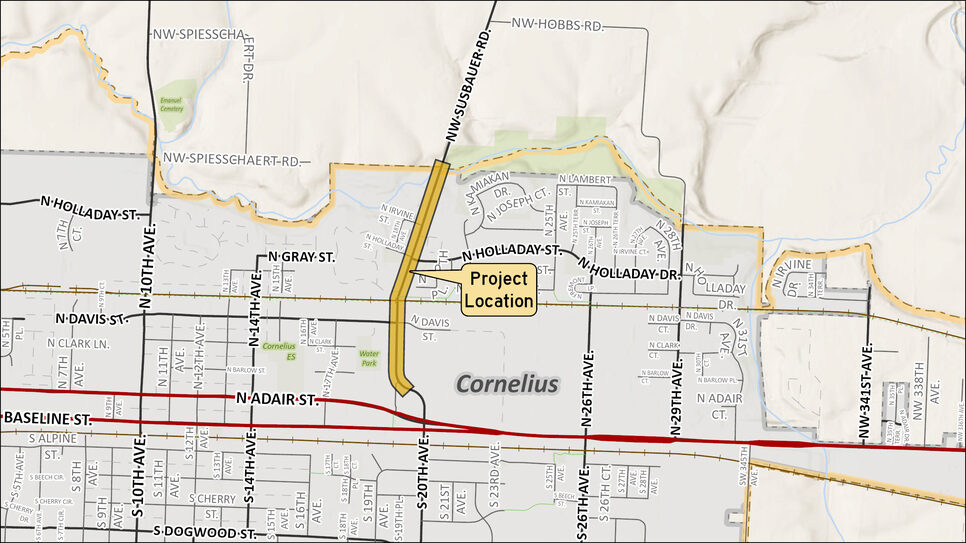 19th Avenue (Council Creek-20th Avenue) location map