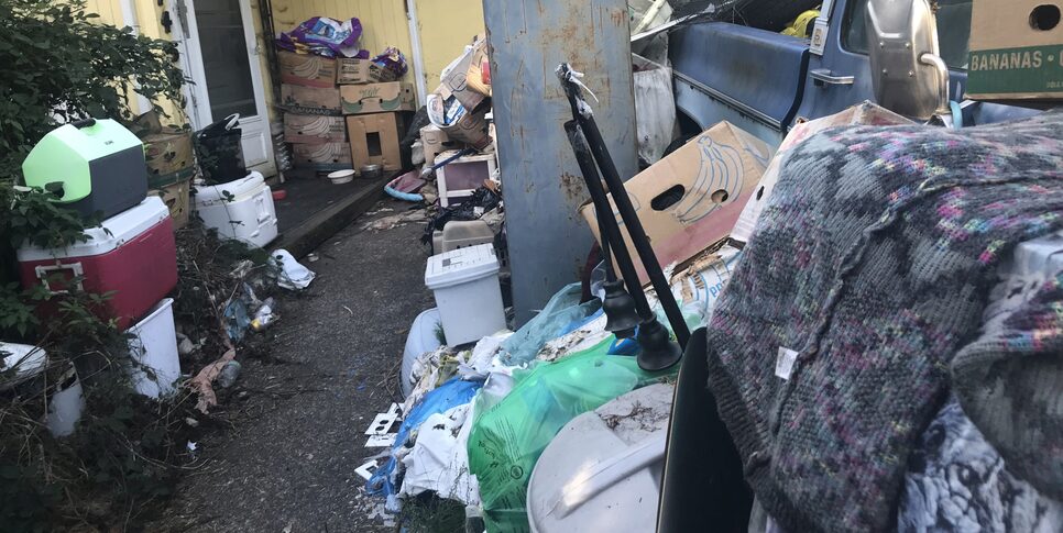 Piles of garbage and waste