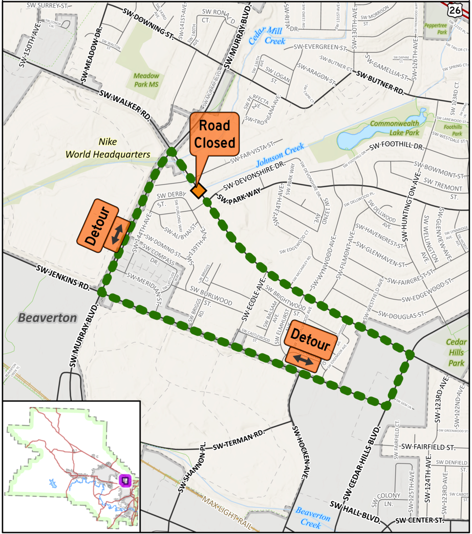 Proposed summer 2027 detour