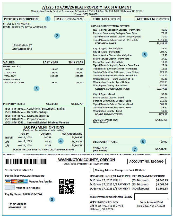 Sample Tax Statement