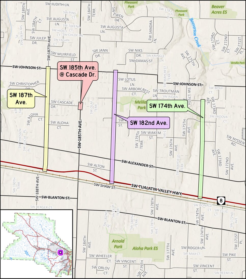 Possible locations for Safe Access to Transit