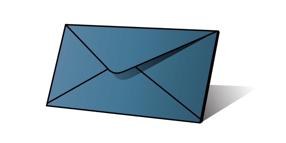Illustration of a blue envelope